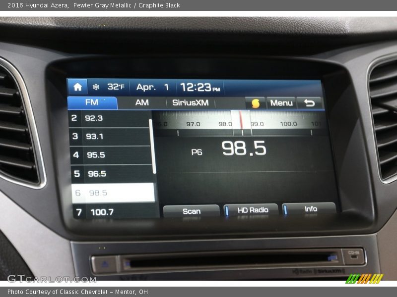 Audio System of 2016 Azera 