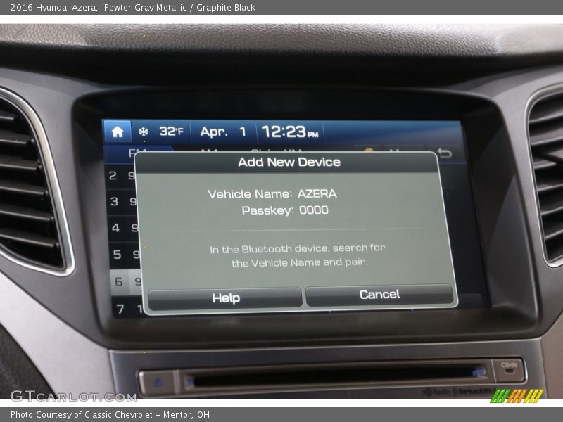 Controls of 2016 Azera 