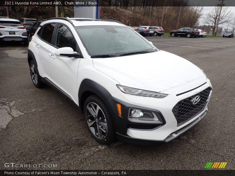Chalk White / Black 2021 Hyundai Kona Limited AWD