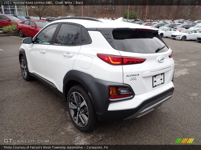 Chalk White / Black 2021 Hyundai Kona Limited AWD