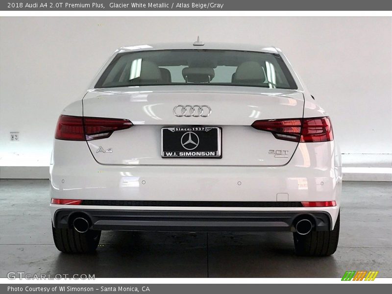 Glacier White Metallic / Atlas Beige/Gray 2018 Audi A4 2.0T Premium Plus