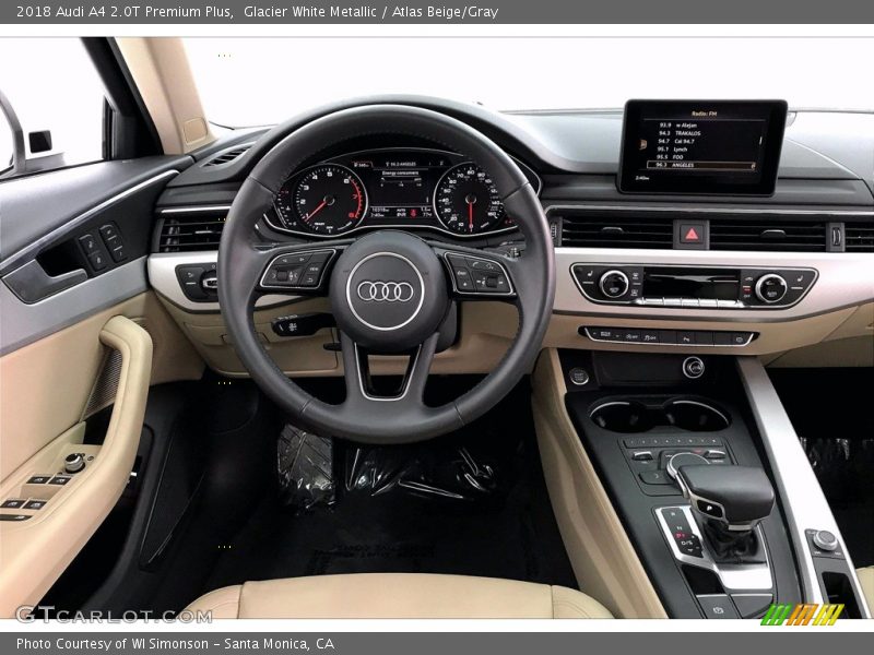 Glacier White Metallic / Atlas Beige/Gray 2018 Audi A4 2.0T Premium Plus