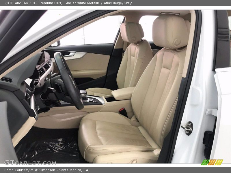 Glacier White Metallic / Atlas Beige/Gray 2018 Audi A4 2.0T Premium Plus