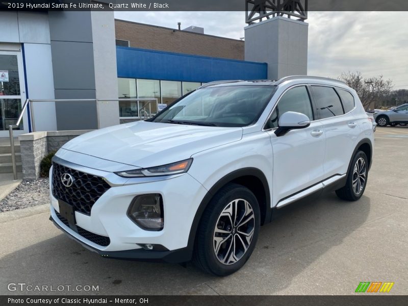 Quartz White / Black 2019 Hyundai Santa Fe Ultimate