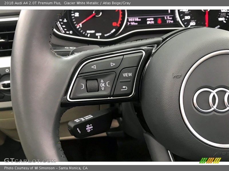 Glacier White Metallic / Atlas Beige/Gray 2018 Audi A4 2.0T Premium Plus