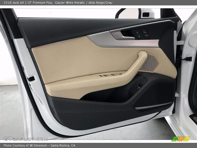 Glacier White Metallic / Atlas Beige/Gray 2018 Audi A4 2.0T Premium Plus
