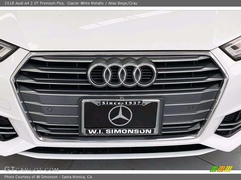 Glacier White Metallic / Atlas Beige/Gray 2018 Audi A4 2.0T Premium Plus