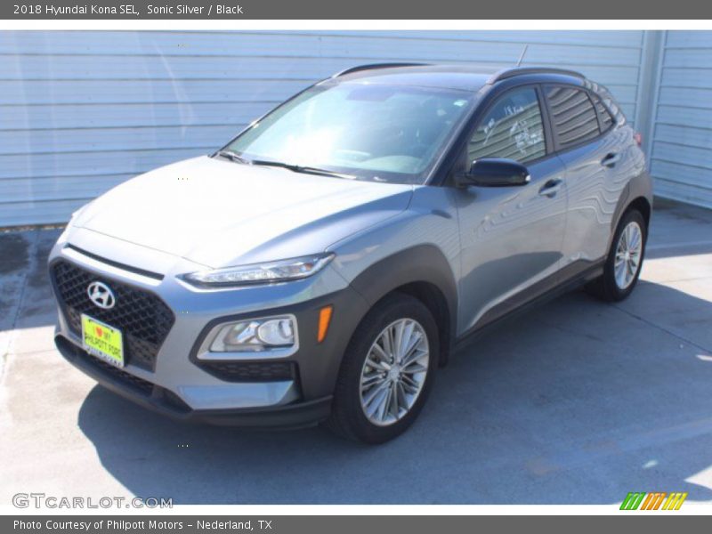 Sonic Silver / Black 2018 Hyundai Kona SEL