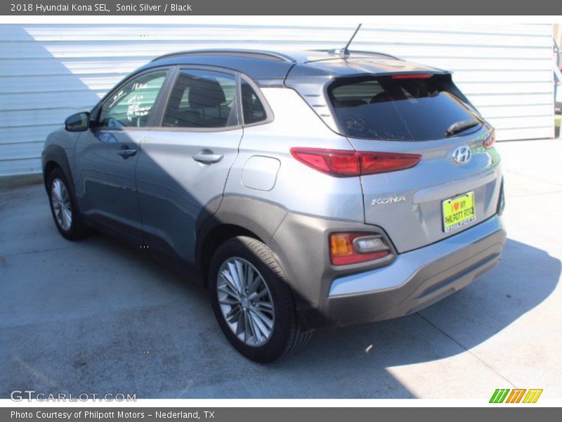 Sonic Silver / Black 2018 Hyundai Kona SEL