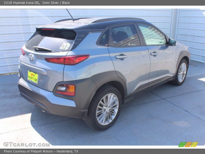 Sonic Silver / Black 2018 Hyundai Kona SEL