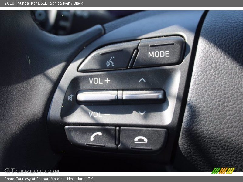 Sonic Silver / Black 2018 Hyundai Kona SEL