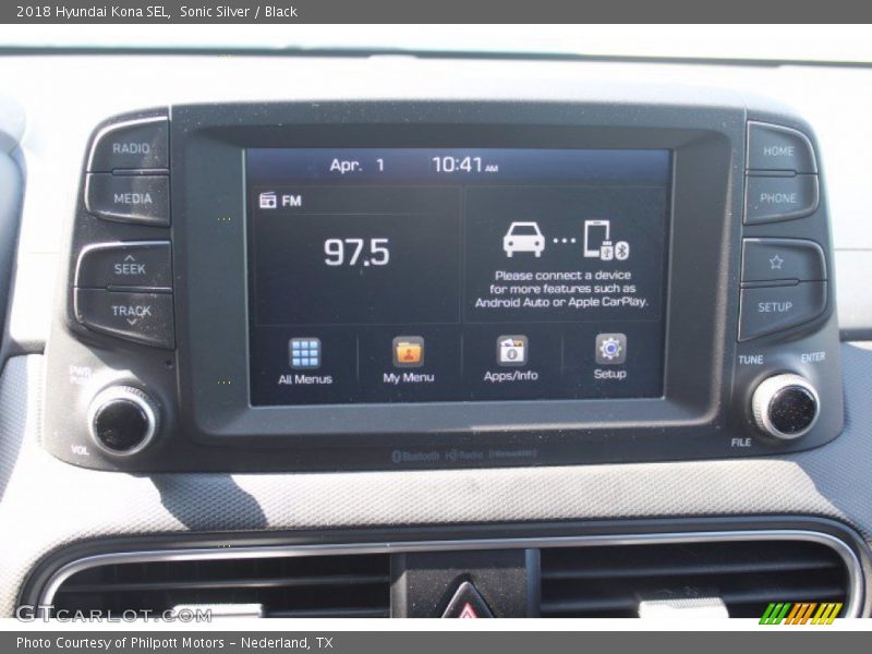 Sonic Silver / Black 2018 Hyundai Kona SEL