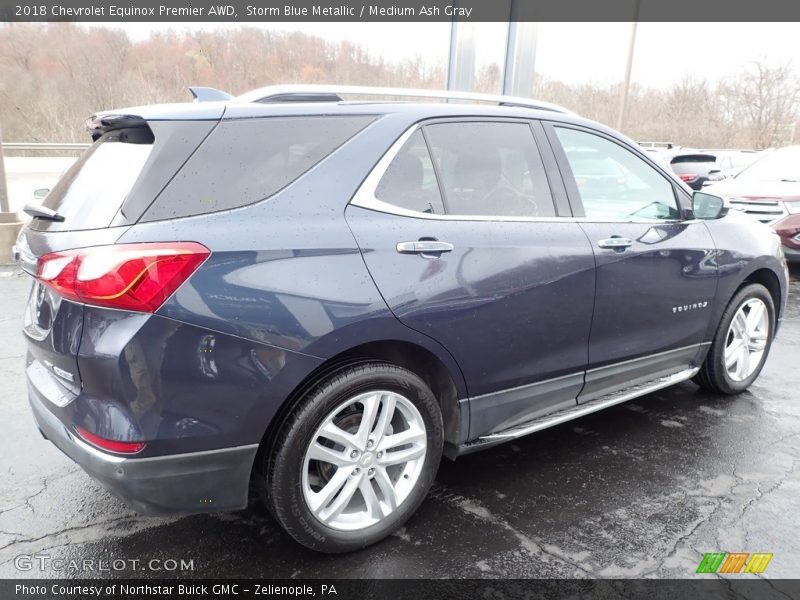 Storm Blue Metallic / Medium Ash Gray 2018 Chevrolet Equinox Premier AWD