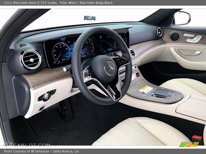 Polar White / Macchiato Beige/Black 2021 Mercedes-Benz E 350 Sedan