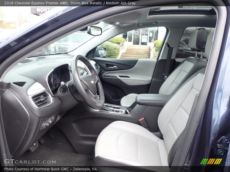 Storm Blue Metallic / Medium Ash Gray 2018 Chevrolet Equinox Premier AWD