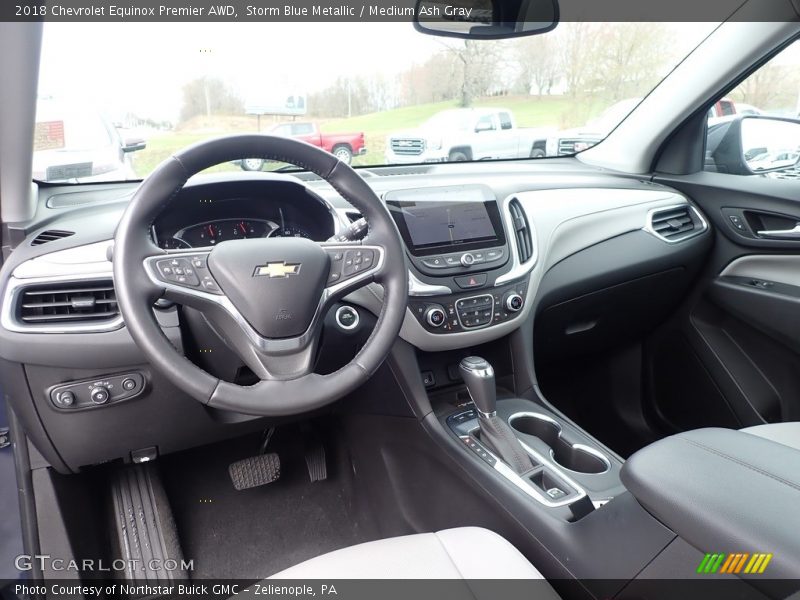 Storm Blue Metallic / Medium Ash Gray 2018 Chevrolet Equinox Premier AWD