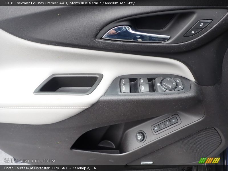 Storm Blue Metallic / Medium Ash Gray 2018 Chevrolet Equinox Premier AWD