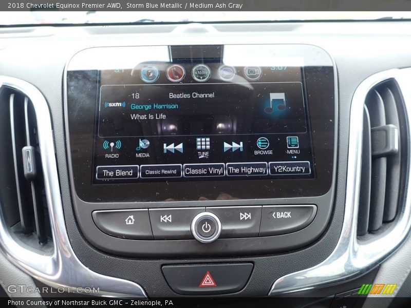 Storm Blue Metallic / Medium Ash Gray 2018 Chevrolet Equinox Premier AWD
