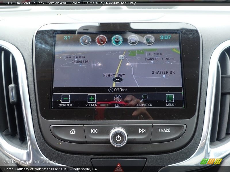 Storm Blue Metallic / Medium Ash Gray 2018 Chevrolet Equinox Premier AWD