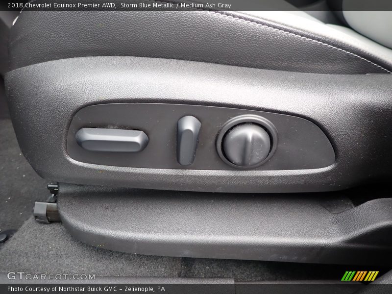 Storm Blue Metallic / Medium Ash Gray 2018 Chevrolet Equinox Premier AWD