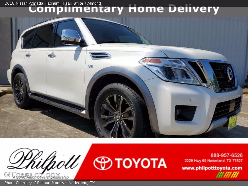 Pearl White / Almond 2018 Nissan Armada Platinum