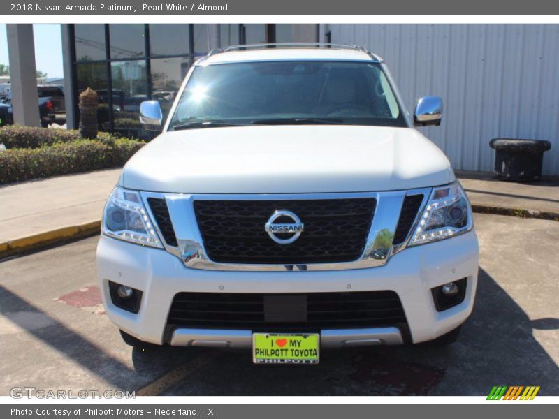 Pearl White / Almond 2018 Nissan Armada Platinum