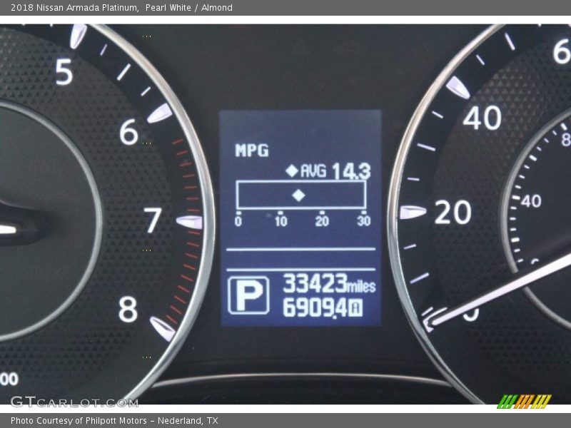 Pearl White / Almond 2018 Nissan Armada Platinum