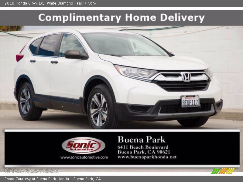 White Diamond Pearl / Ivory 2018 Honda CR-V LX