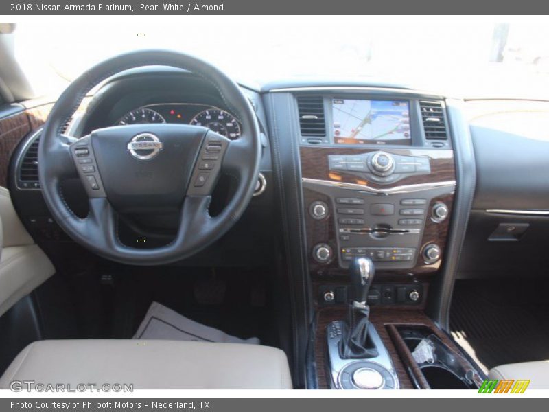 Pearl White / Almond 2018 Nissan Armada Platinum