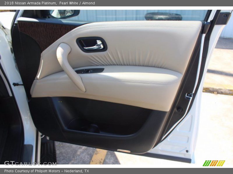 Pearl White / Almond 2018 Nissan Armada Platinum