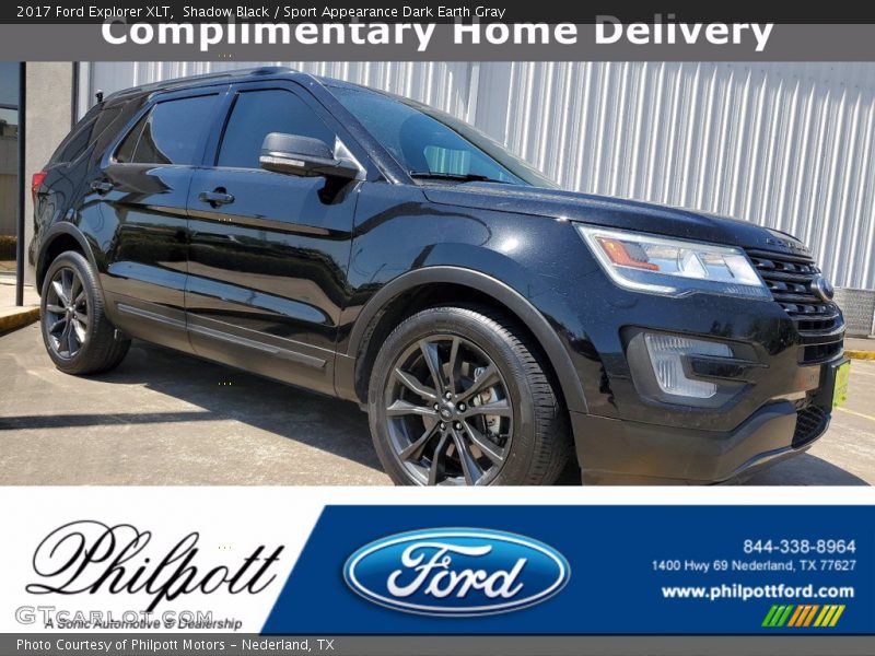 Shadow Black / Sport Appearance Dark Earth Gray 2017 Ford Explorer XLT