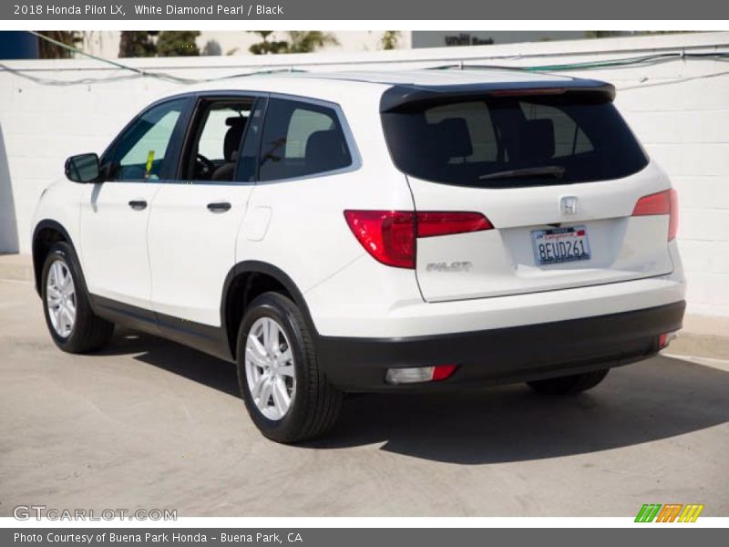 White Diamond Pearl / Black 2018 Honda Pilot LX