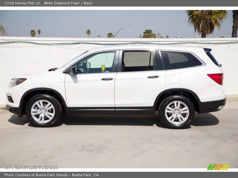 White Diamond Pearl / Black 2018 Honda Pilot LX