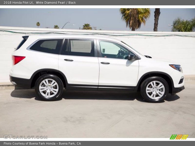 White Diamond Pearl / Black 2018 Honda Pilot LX