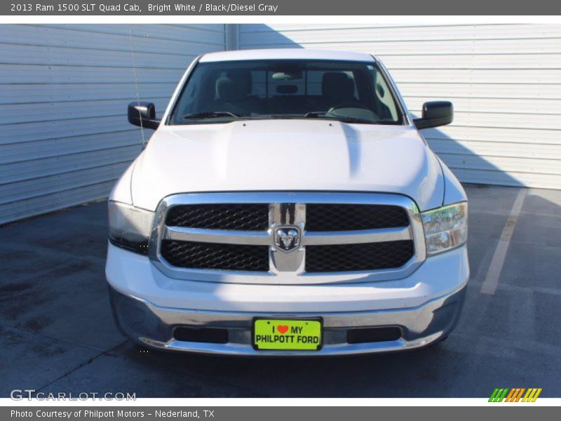 Bright White / Black/Diesel Gray 2013 Ram 1500 SLT Quad Cab