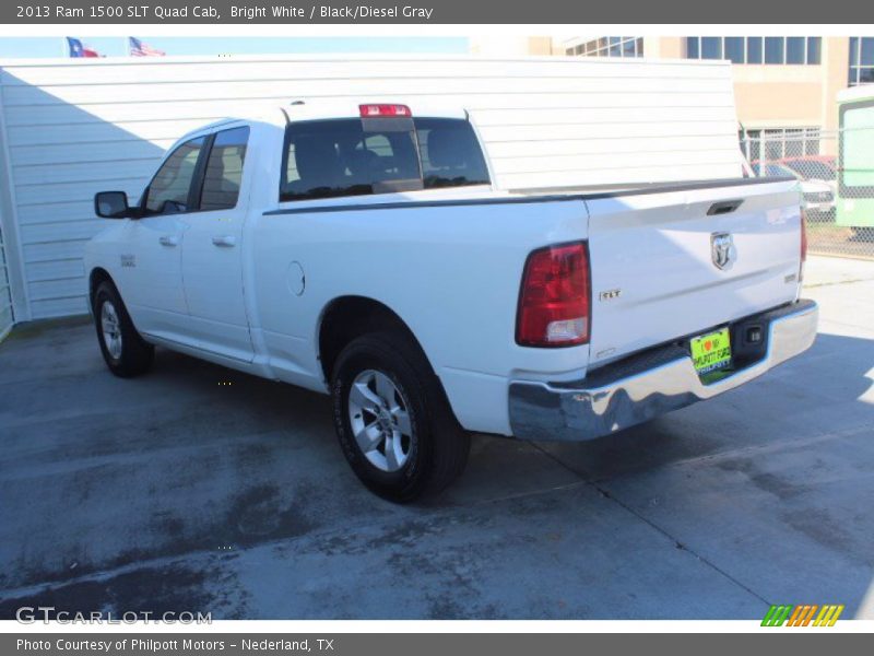 Bright White / Black/Diesel Gray 2013 Ram 1500 SLT Quad Cab