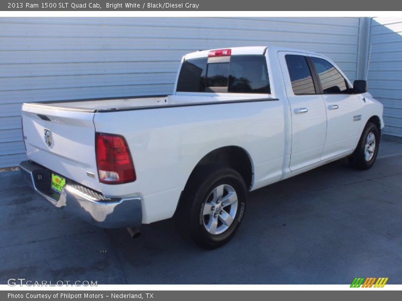 Bright White / Black/Diesel Gray 2013 Ram 1500 SLT Quad Cab