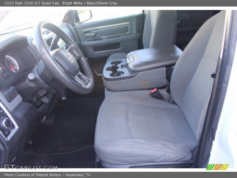 Bright White / Black/Diesel Gray 2013 Ram 1500 SLT Quad Cab