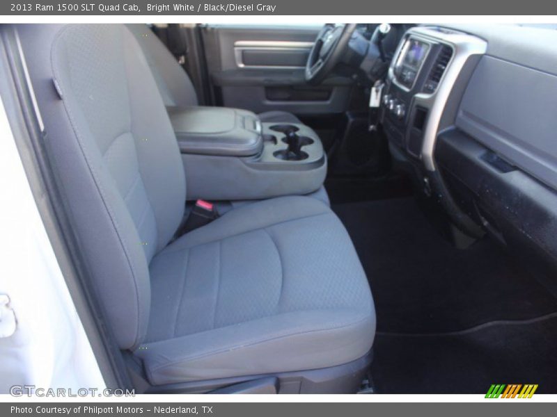 Bright White / Black/Diesel Gray 2013 Ram 1500 SLT Quad Cab