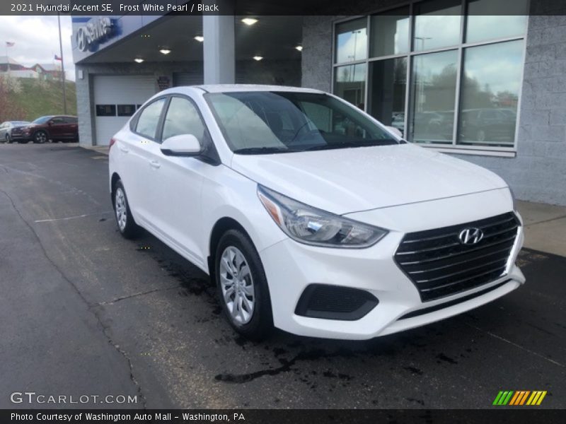 Frost White Pearl / Black 2021 Hyundai Accent SE