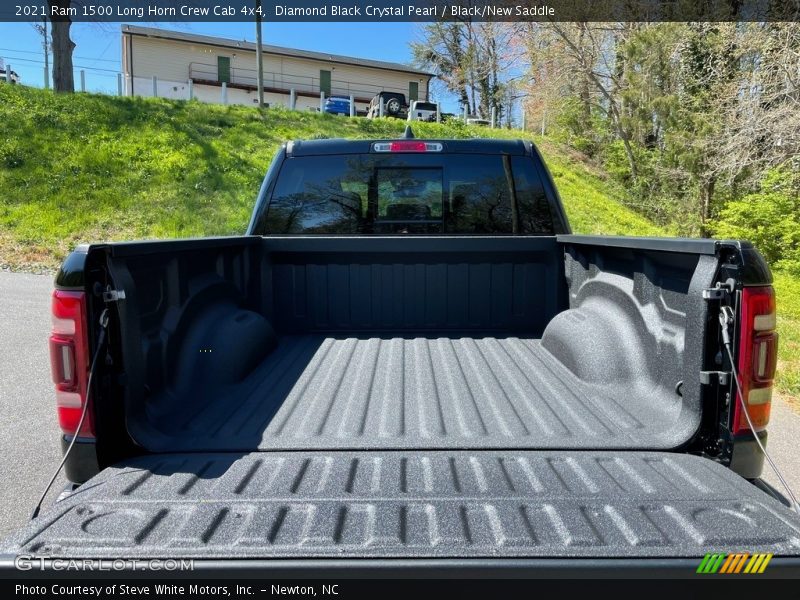 Diamond Black Crystal Pearl / Black/New Saddle 2021 Ram 1500 Long Horn Crew Cab 4x4