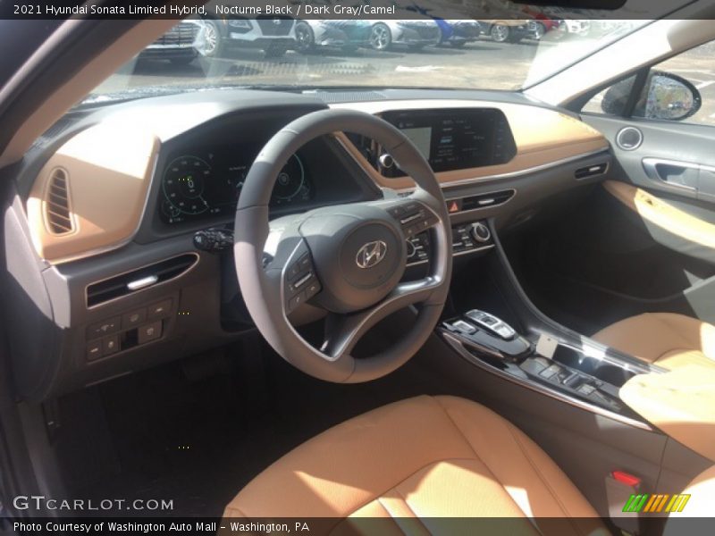 Nocturne Black / Dark Gray/Camel 2021 Hyundai Sonata Limited Hybrid