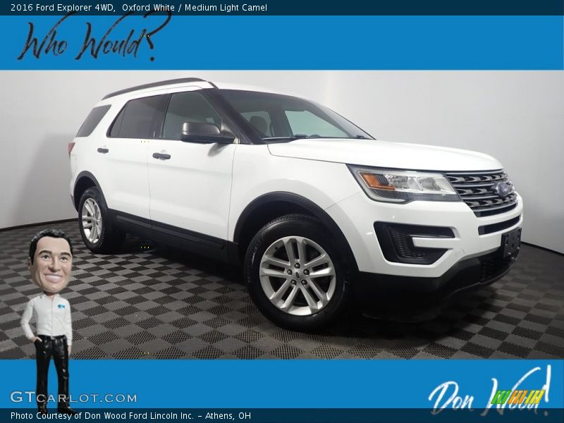 Oxford White / Medium Light Camel 2016 Ford Explorer 4WD