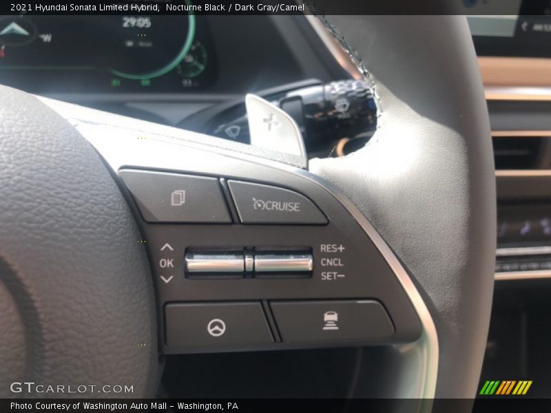Nocturne Black / Dark Gray/Camel 2021 Hyundai Sonata Limited Hybrid