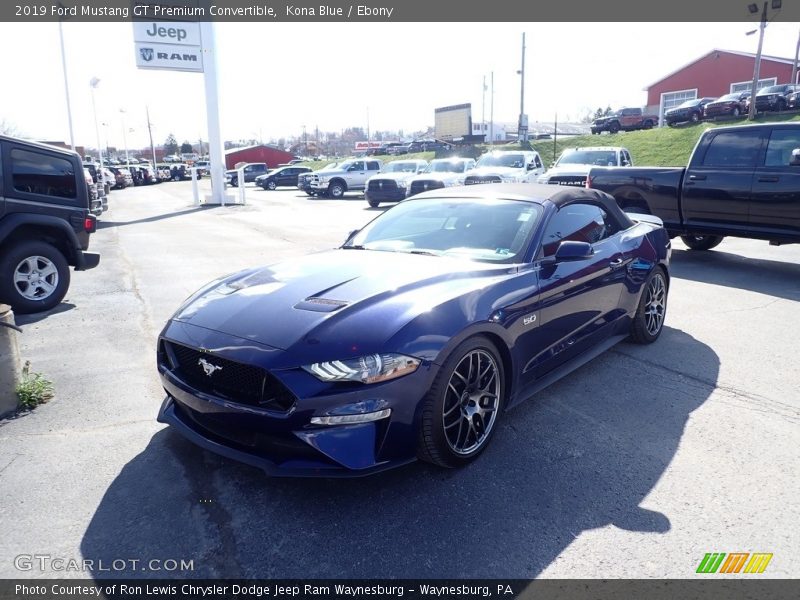 Kona Blue / Ebony 2019 Ford Mustang GT Premium Convertible