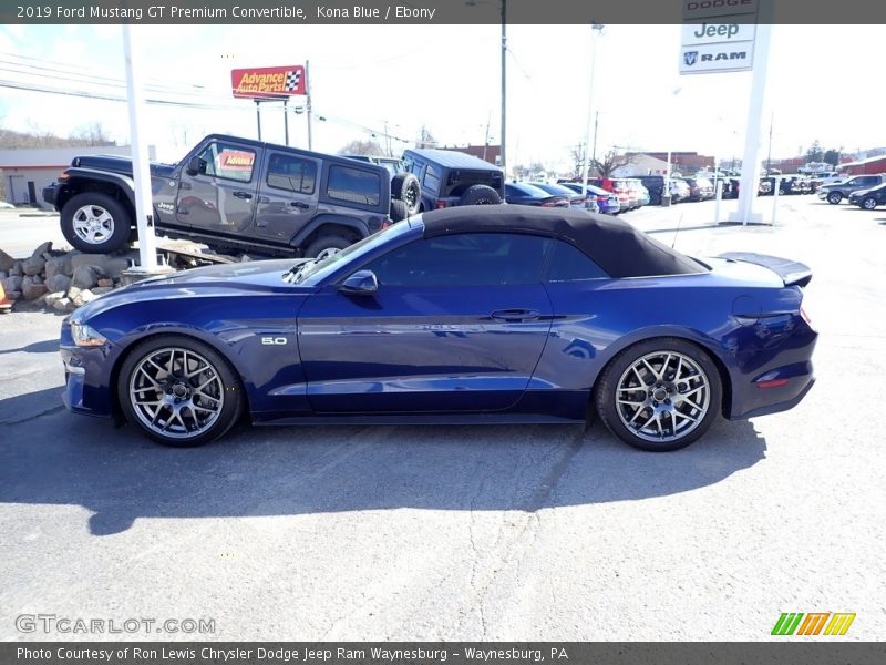 Kona Blue / Ebony 2019 Ford Mustang GT Premium Convertible