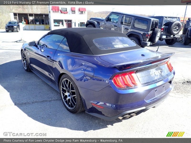 Kona Blue / Ebony 2019 Ford Mustang GT Premium Convertible