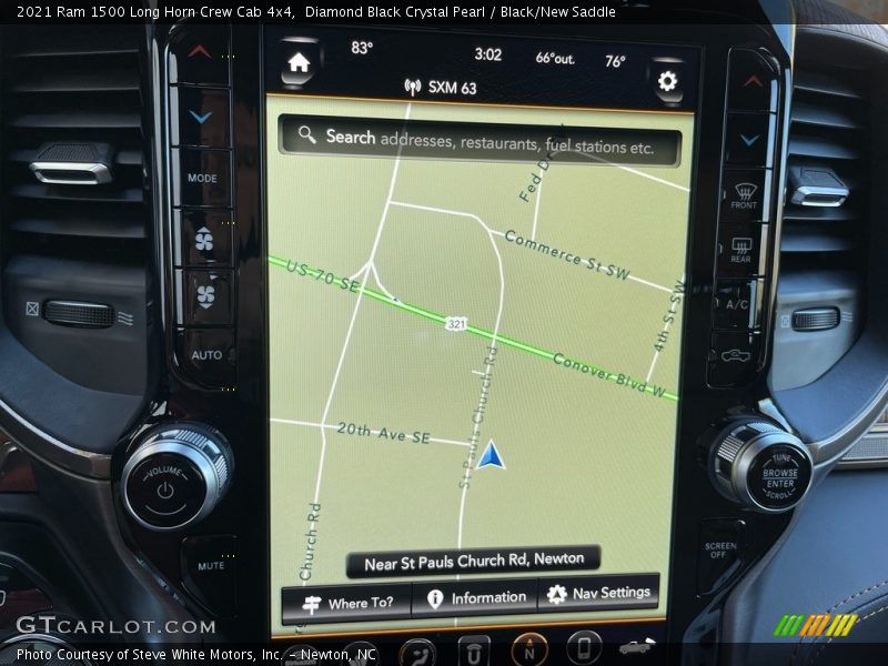 Navigation of 2021 1500 Long Horn Crew Cab 4x4