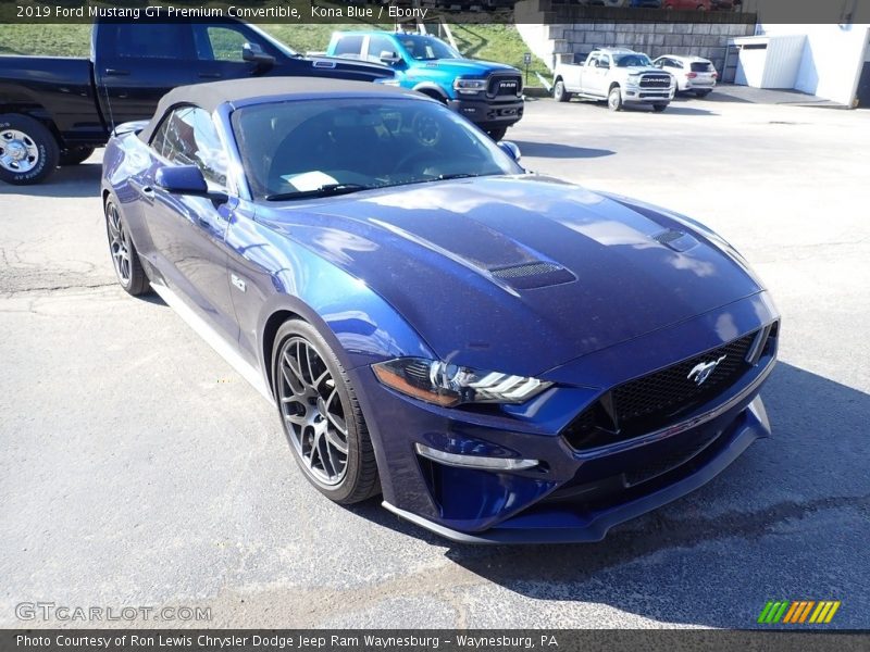 Kona Blue / Ebony 2019 Ford Mustang GT Premium Convertible