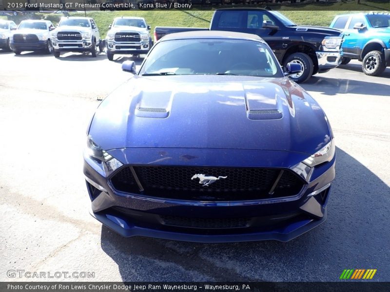 Kona Blue / Ebony 2019 Ford Mustang GT Premium Convertible